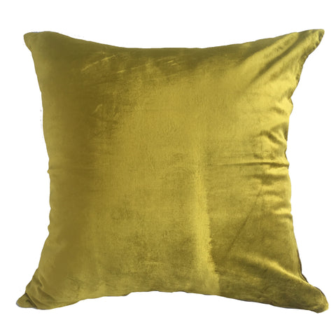 Velvet Pillow -  Apple Green 24" x 24"