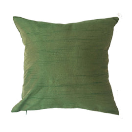 Lotus Pattern Pillow, Green - 16