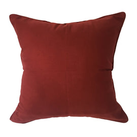 Paisley Pattern  Printed Pillow, Burgundy Red - 24