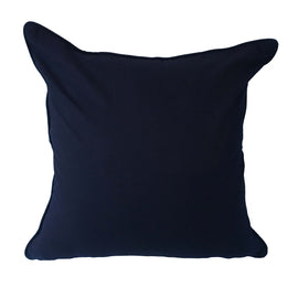 Woven Shield Pattern Pillow, Dark Blue/Beige -  24