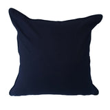 Woven Shield Pattern Pillow, Dark Blue/Beige -  24" x 24"