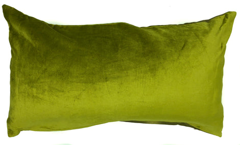 Velvet Pillow - Apple Green - 14" x 24 "