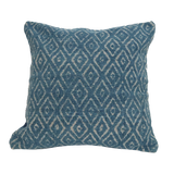 pillow woven rug design blue 18" x 18"
