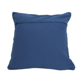 Flat Woven Rug Pillow, Blue, Diamond Pattern - 18