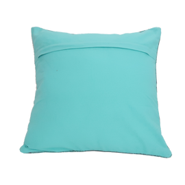 Flat Woven  Rug Pillow Turquoise Blue - 18