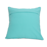 Flat Woven  Rug Pillow Turquoise Blue - 18" x 18"